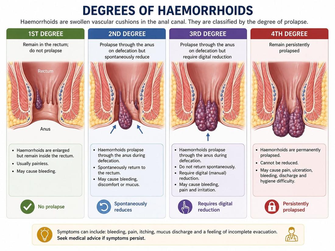 Degrees of Haemorrhoids